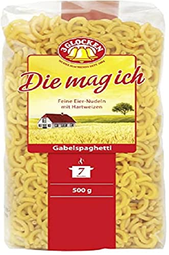 3 Glocken Die mag ich Nudeln, Gabelspaghetti 500 g von 3 Glocken