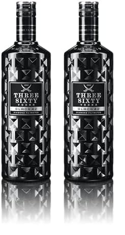 Three Sixty Vodka Black 42 Vodka aus Deutschland (Packung mit 2) von 360° Three Sixty