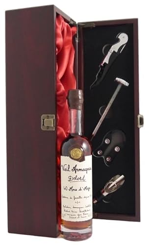 40 Year Old Delord Freres Vieil Armagnac 1984 (20cl) in einer mit Seide ausgestatetten Geschenkbox, 1 x 200ml von 40 Delord Freres