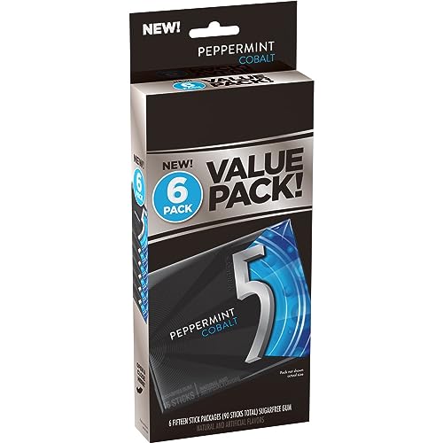 Five Sugar Free Gum, Cobalt Peppermint, 6 Count (Pack of 6) von 5 GUM