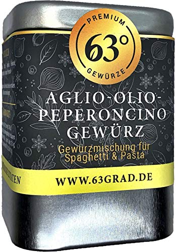 63 Grad - Aglio Olio Peperoncino Gewürz - Gewürzmischung für Pasta (75g) von 63 Grad