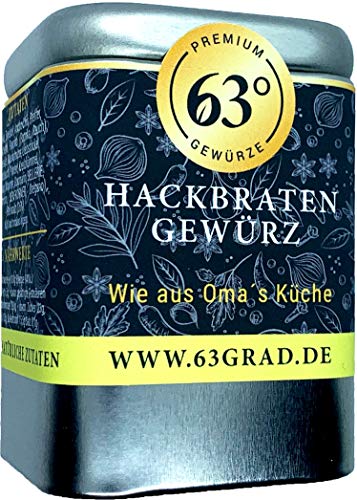 63 Grad Hackbraten Gewürz - Für Hackbraten so lecker, wie aus Omas Küche (90g) von 63 Grad