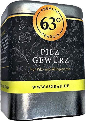 63 Grad - Pilz Gewürz für Champignon, Steinpilz, Pfifferling Shitake und mehr (75g) von 63 Grad