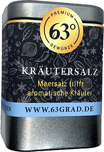 63 Grad Premium Kräutersalz - Meersalz mit feinen Kräutern (100g) von 63 Grad