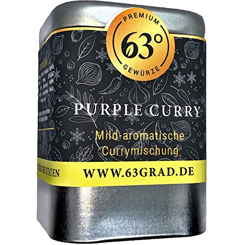 63 Grad - Purple Curry - Hibiskusblüten Curry Mischung (75g) von 63 Grad