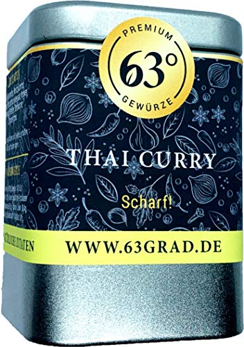 63 Grad Thai Curry Gewürz - Gewürzmischung für scharfe Currygerichte (75g) von 63 Grad