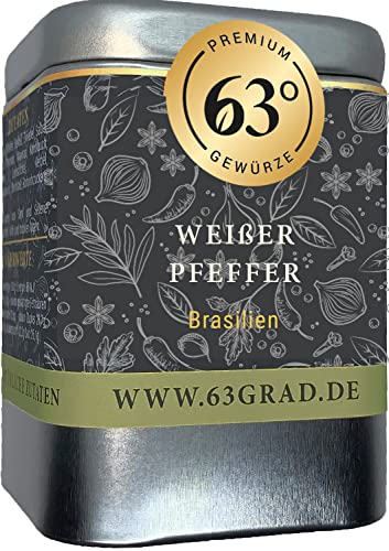 63 Grad - Weißer Pfeffer aus Brasilien in Premium Qualität (100gr) von 63 Grad