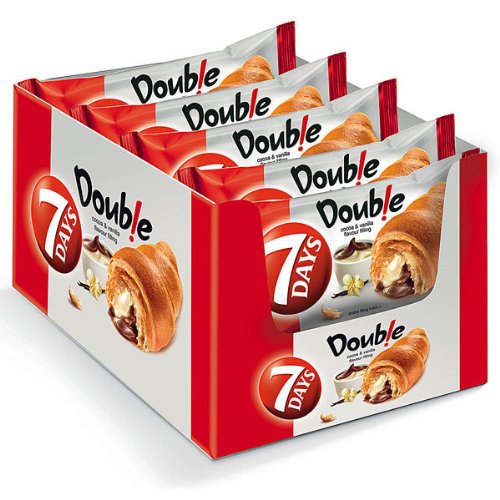 7 DAYS Croissant Vanille/Kakao Füllung 60g (10er Pack) von 7 DAYS Croissant