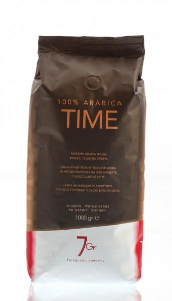 7gr Espressobohnen Time 100% Arabica 1kg von 7 Gr.