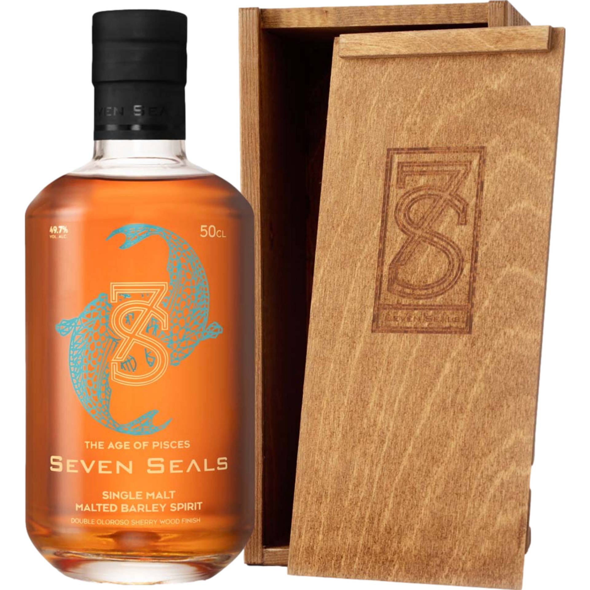 Seven Seals The Age of Pisces Single Malt Whisky, Schweiz, 0,5 L 49,7 % Vol., Spirituosen von 7 Seals Innovation AG, Stanstaderstraße 90, CH-6370 Stans