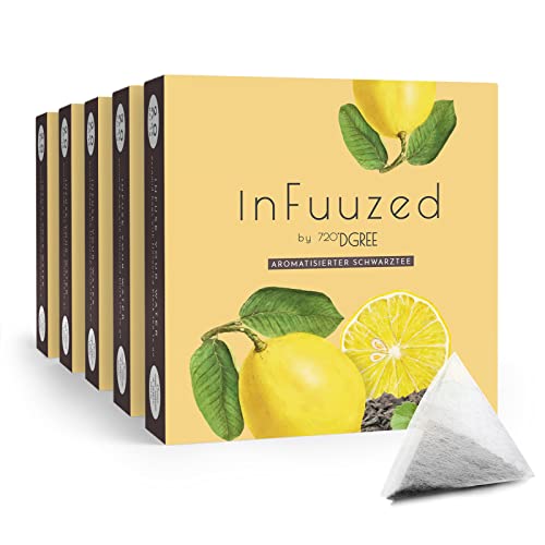 720°DGREE "InFuuzed" Geschmack Eistee Zitrone - 100 Beutel mind. 50 Liter - Kein Zuckerzusatz, Ohne Kalorien - Natürlich lecker für Deine Trinkflasche: Die Getränke Alternative zu Eistee, Limonade von 720°DGREE