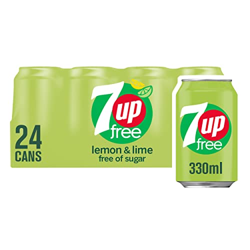 Britvic Ernährung 7-up Zitrone und Limette mit Kohlensäure Canned Soft Drink 330 ml (24 Stück) von 7UP