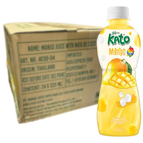 KATO - Mango Saft mit Nata de Coco - 24 X 320 ML - Multipack von KATO