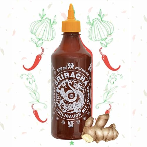 A-One Sriracha Sauce Ingwer 12 x 500ml Würzsaucen - 12er Vorteilspack Chilisauce - Perfekt für Gastronomie von A-ONE