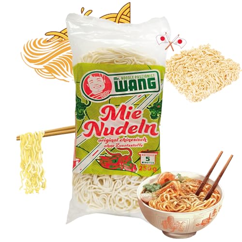 Mr. WANG Chinesische Mie Nudeln 21 x 250g - Vorteilspack - Instant Schnellkochnudeln - Idea für gebratene Nudeln Wokgerichte oder Suppen - Schnell und einfach - ohne Ei Vegan von A-ONE