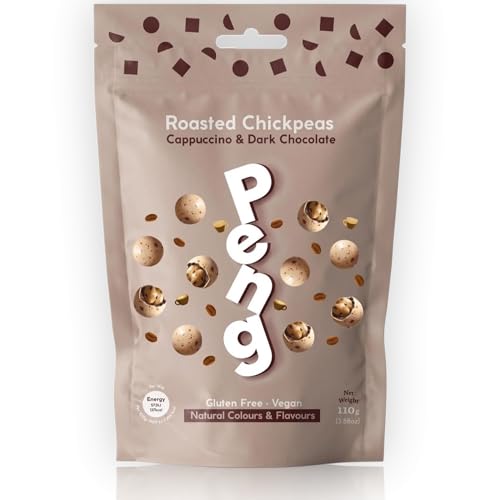 6 x 110 g Peng Zartbitterschokolade & Cappuccino Kichererbsen - Proteinreich - in wiederverschließbarer Verpackung - perfekt für den Snack zwischendurch - 100% Vegan von A’lucra