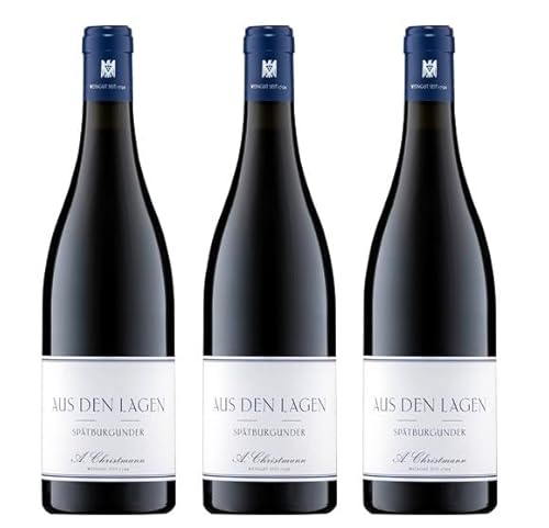 3x 0,75l - 2021er - A. Christmann - Aus den Lagen - Spätburgunder - Qualitätswein Pfalz - Deutschland - Rotwein trocken von A. Christmann