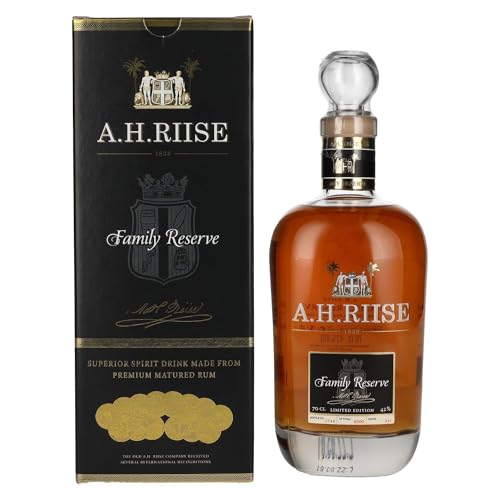 A.H. Riise Family Reserve 1838 | Premium Spiriuose auf Rumbasis | Perfekt für den Pur-Genuss | 700 ml | 42% Vol. von A.H. Riise