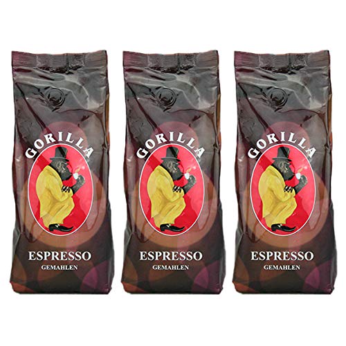 Gorilla Espresso, 500g gemahlen / 3er Pack von A. Joerges GmbH