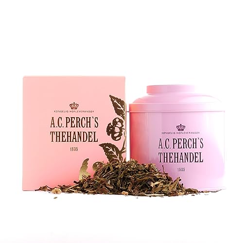 A.C. Perchs Loser Tee | Erdbeertraum | Weißer Bio-Tee mit Süßen Erdbeeren und Cremiger Vanille | Geschenkbox 125g | Royal Tea | Seit 1835 von A.C. PERCH'S