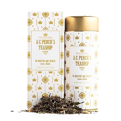 A.C. Perchs Loser Tee | Ikonische Weiße Königin | Aromatische und Erfrischende Mischung aus Weißem und Grünem Tee mit Noten von Bergamotte und Orange | Geschenkbox 60g | Royal Tea | Seit 1835 von A.C. PERCH'S