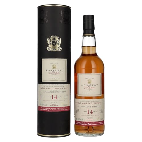 A.D. Rattray 14 Years Old CRAIGELLACHIE Burgundy Wine Finish Whisky 2010 57,1% Vol. 0,7l in Geschenkbox von A.D. Rattray