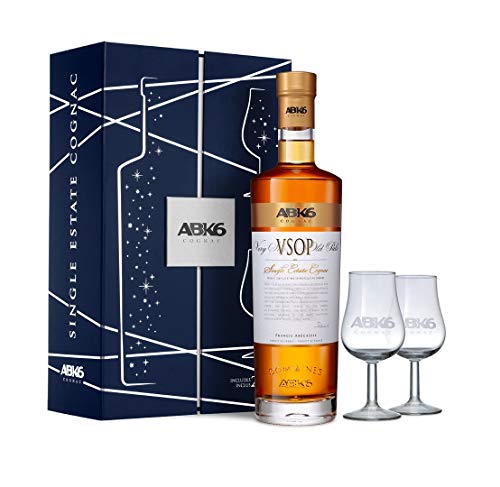 ABK6 Cognac VSOP Grand Cru Geschenk mit 2 Gläsern (1 x 0.7 l) von ABK6