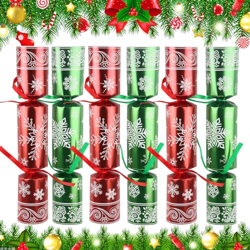 Weihnachtscracker, ACTOYS 6pcs Christmas Crackers, Knallbonbons für Weihnachten, Silvester Crackers, Contemporary Christmas Crackers, Partyhut, Urlaubswitze und Kleine Spielsachen(Nicht Wiederholen) von ACTOYS