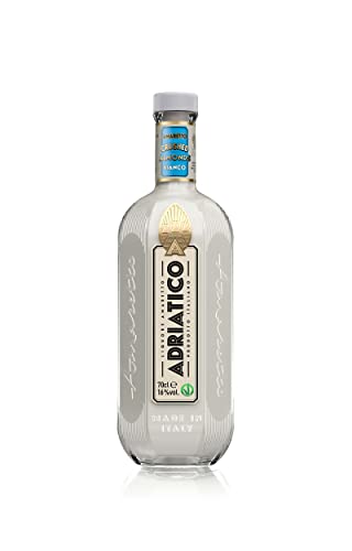 Adriatico Amaretto Bianco | Aromen von Kaffee, Kakao und Zimt | mit natürlichen Zutaten | ideal für den Genuss zum Kaffee, Kuchen und für Cocktails | 700ml | 28% vol. von ADRIATICO