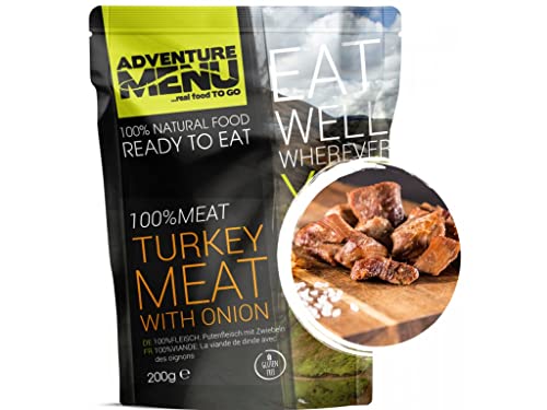 Adventure Menu - Putenfleisch mit Zwiebeln | 100% Fleisch, 200 g | Gourment Fleisch für unterwegs & daheim von ADVENTURE MENU...real food TO GO