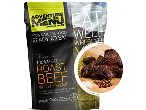 Adventure Menu - Roastbeef mit Thymian | 100% Fleisch, 200 g | Gourment Fleisch für unterwegs & daheim von ADVENTURE MENU...real food TO GO