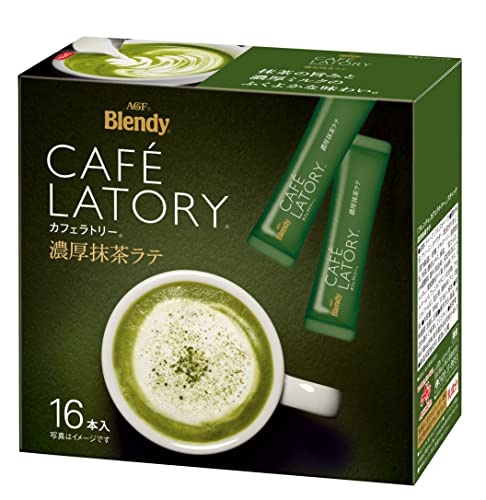 AGF Blendy Kafera Tree Stick Rich Green Tea Latte 16 Stück von AGF