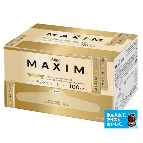 AGF Maxim Stick Black 100 Sticks [Stick Coffee] [Instant Coffee] | Made in Japan | Japanischer Kaffee von AGF