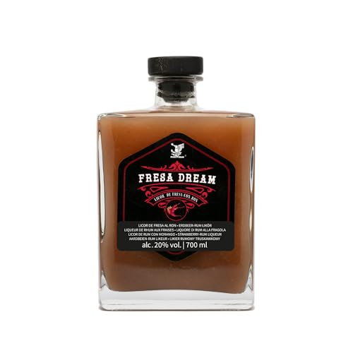 ÁGUILA MEXIKA® | Fresa Dream 700 ml - Erdbeer-Rum-Likör alc. 20% vol. | Hergestellt aus natürlichem Erdbeerpüree und weißem mexikanischem Rum | Verdauungslikör und Aperitiv. von AGUILA MEXIKA