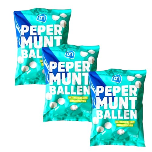 AH Pepermunt ballen Holland Pfefferminz Bälle 3x 360g (Gesamtgewicht 1.080g) von AH