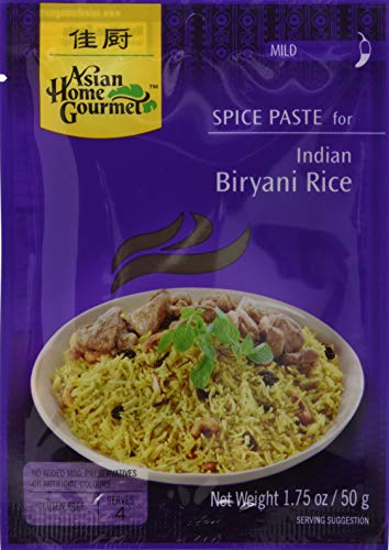 Asian Home Gourmet Würzpaste Biryani Reis, 6er Pack (6 x 50 g) von AHG