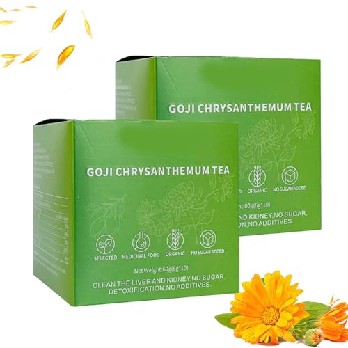 Goji-Beeren-Chrysanthemen-Tee, Löwenzahn-Wolfsbeeren-Tee, Chrysanthemen-Goji-Beeren-Tee, Leber-Tee-Formel Chrysanthemen Enthalten Cassia-Samen, Orangenschale, Gardenie, Tee Lose Blätter (2) von AHYXHY