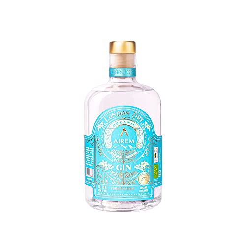 London Dry Gin Airem - 40% Vol - 70 cl - Natürlich, Koscher und Glutenfrei - Hergestellt in Spanien - Destilliert mit Wasser der Sierra Nevada - Aromen Zitrone, Orange und Mandarine von AIREM