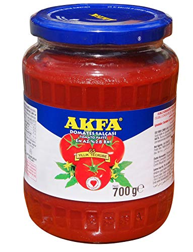 AKFA - 100% Tomatenmark doppelt konzentriert ohne Zusätze im Glas (700g) von AKFA