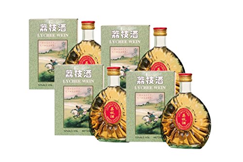 [ 4x 200ml ] alkoholhaltiges LYCHEE Getränk 12% vol Litschi/Lycheewein + ein kleiner Glücksanhänger gratis von ALA