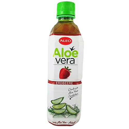 Getränk mit Aloe Vera Stückchen 500ml verschiedene Sorten inkl. 0,25€ Einwegpfand (Erdbeere) von ALEO