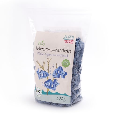 ALGENLADEN Blaue Meeres-Nudeln BIO mit Spirulina - 500g | Pasta für Kids von ALGEN LADEN