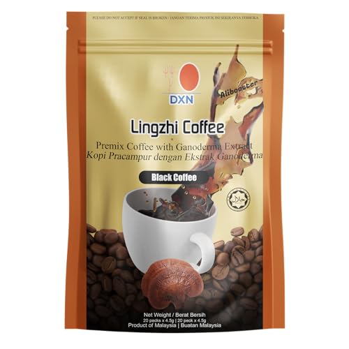 Alibooster DXN Black Coffee Lingzhi Reishi – Original – Ganoderma-Pilz – 20 Beutel x 4,5 g von ALIBOOSTER