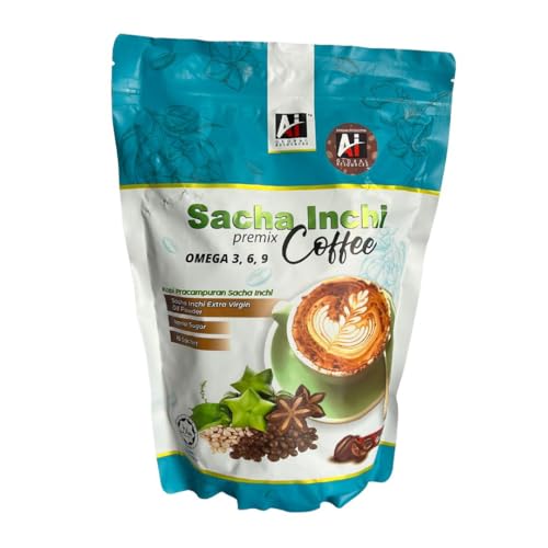 kaffee arabica auf Basis von Sacha Inchi, Nanozucker, Inulin - Reich an natürlichem Superfood - 15 Beutel zu 25g von ALIBOOSTER