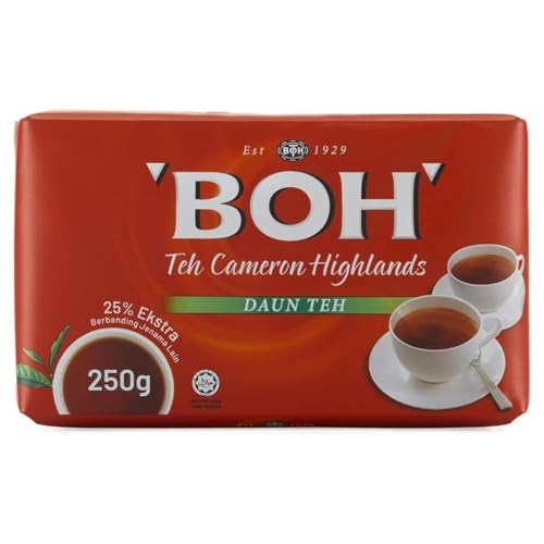 BOH Schwarzer Tee, 250 g | Aufguss, robust und lebendig | Berge Asien Cameron Highlands von ALIBOOSTER