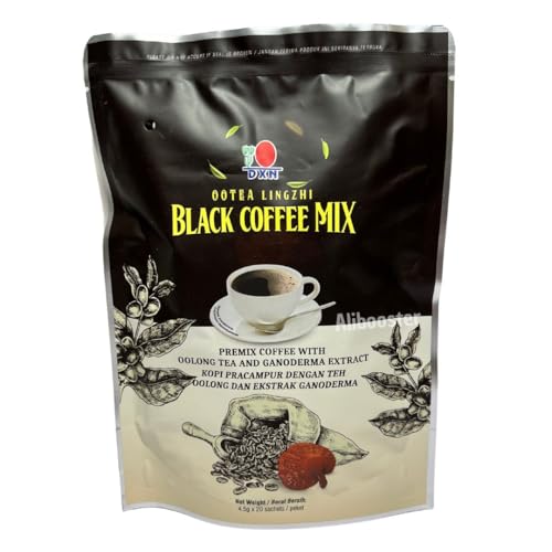 DXN Black coffee Mix - Ootea Lingzhi - Mix aus schwarzem Kaffeetee und Pilz Ganoderma Reishi lingzhi - 20 Beutel x 4.5 Gramm von ALIBOOSTER