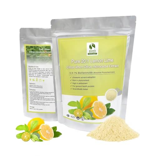 Extrakt aus Zitrone Citrus Limon & Calamansi Citrus Microcarpa - Pulver 100g rein 100% natürlich ohne Zusatzstoffe - Konzentration 20:1 - Für Suppe, Getränke, Backwaren von ALIBOOSTER