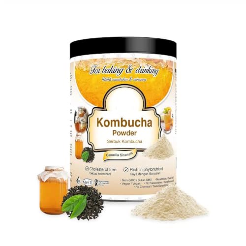 Extrakt aus fermentiertem Schwarztee Camellia sinensis Kombucha - Pulver 200g 100% natürlich ohne Zusatzstoffe - Für Suppe, Getränke, Backwaren von ALIBOOSTER