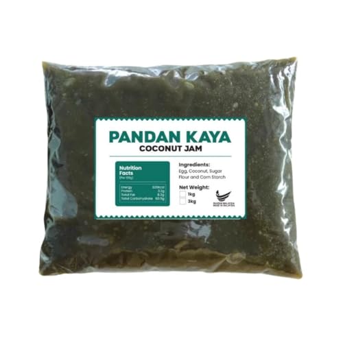 Pandan Kaya Coconut Creme-Paste, traditionell, groß, 1 kg, perfekt zum Backen und für asiatische Küche von ALIBOOSTER