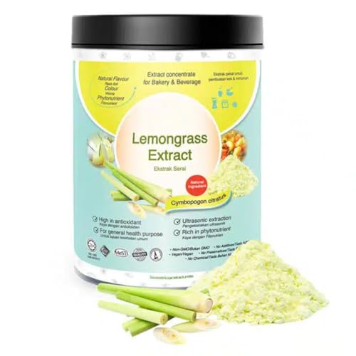 Standardisiertes Extrakt aus Zitronengras - Cymbopogon citratus - 200g Pulver 100% natürlich ohne Zusatzstoffe - Für Suppen, Smoothies, Kaffee, Getränke, Backwaren von ALIBOOSTER